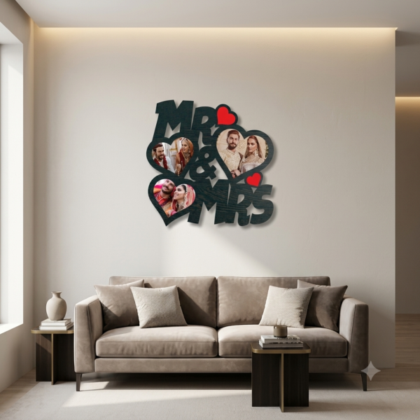 Mr. & Mrs. MDF Photo Frame